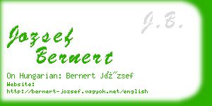 jozsef bernert business card